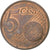 Malta, 5 Euro Cent, 2008, Paris, Cobre chapado en acero, MBC, KM:127