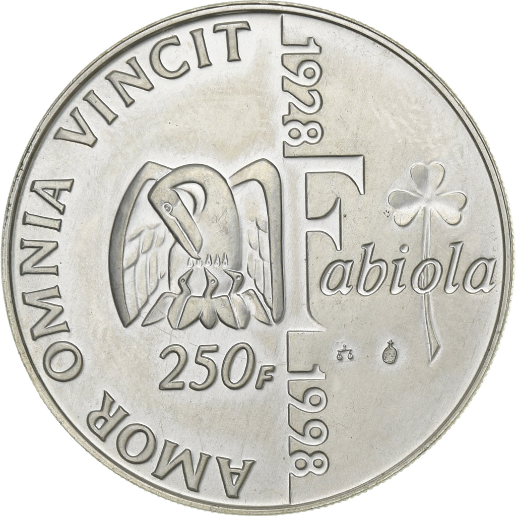 Belgium, 250 Francs, 250 Frank, 1998, MS(60-62), Silver, KM:208