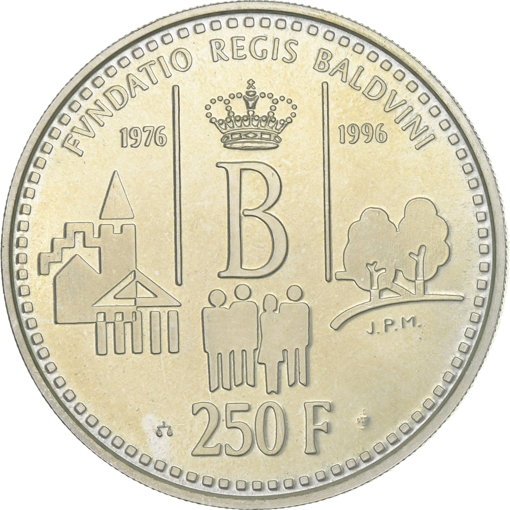 Coin, Belgium, 250 Francs, 250 Frank, 1996, MS(63), Silver, KM:202