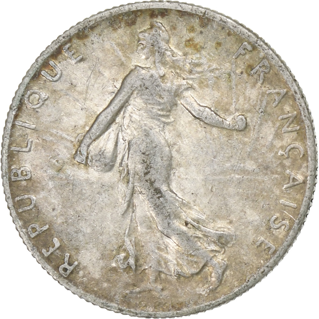Frankreich, 50 Centimes, Semeuse, 1917, Paris, Silber, SS, Gadoury:420, KM:854