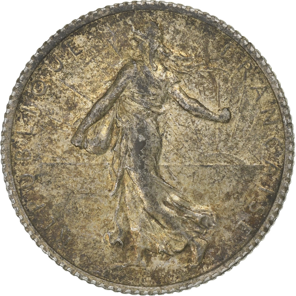 France, Franc, Semeuse, 1919, Paris, Silver, VF(30-35), Gadoury:532, KM:844.1