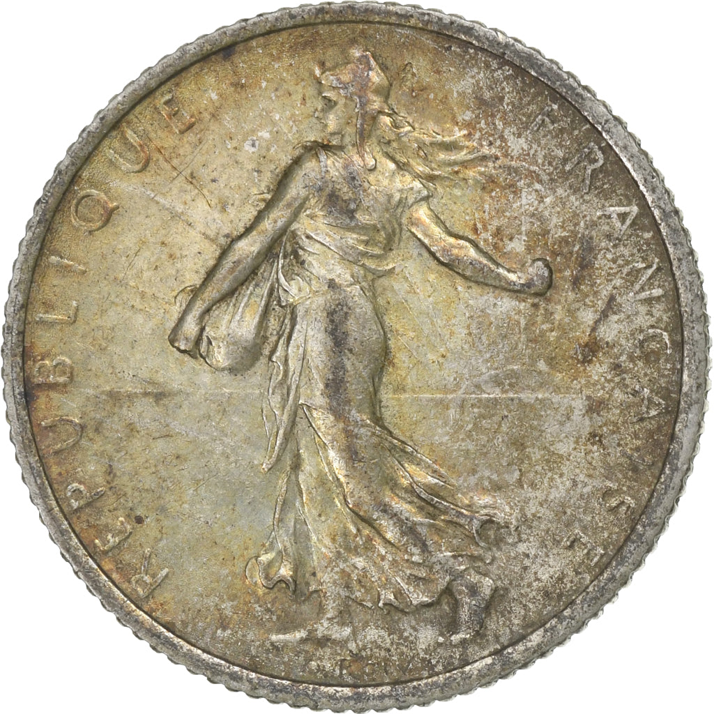France, Franc, Semeuse, 1917, Paris, Argent, TB+, Gadoury:532, KM:844.1
