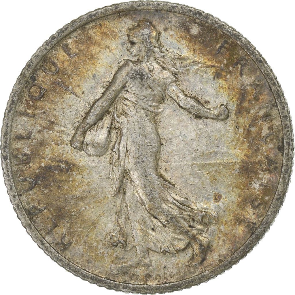 Francia, Franc, Semeuse, 1915, Paris, Argento, MB+, Gadoury:532, KM:844.1