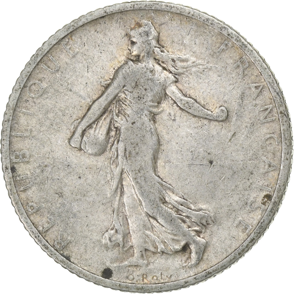 Frankreich, Franc, Semeuse, 1907, Paris, Silber, S+, Gadoury:532, KM:844.1