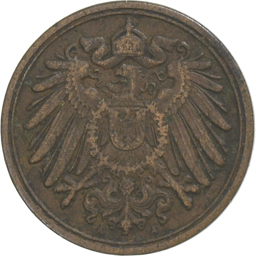 ALEMANHA - IMPÉRIO, Wilhelm II, Pfennig, 1893, Berlin, Cobre, F(12-15), KM:10
