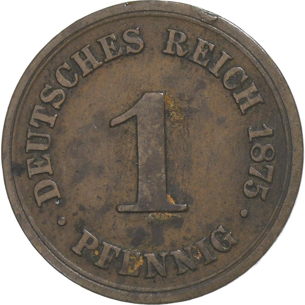 GERMANY - EMPIRE, Wilhelm II, Pfennig, 1875, Hanovre, Copper, F(12-15), KM:10