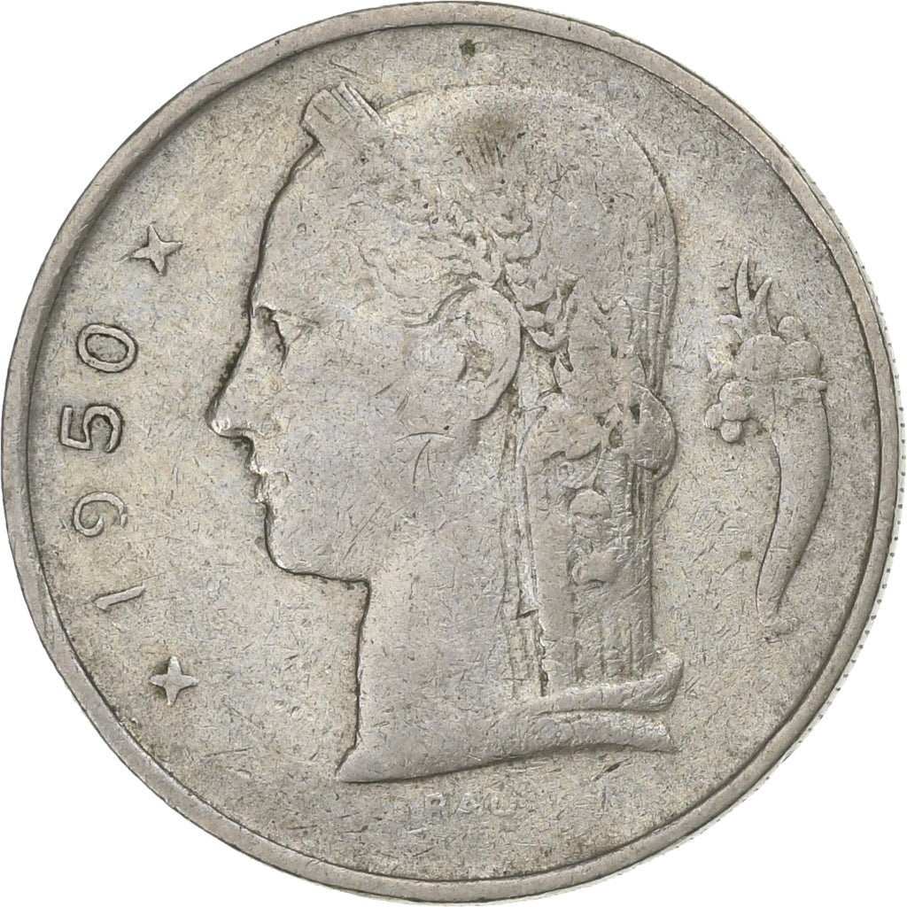 Münze, Belgien, Franc, 1950, S+, Copper-nickel, KM:143.1
