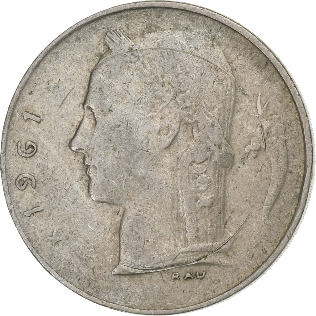 Belgien, Franc, 1961, Kupfer-Nickel, S+, KM:143.1
