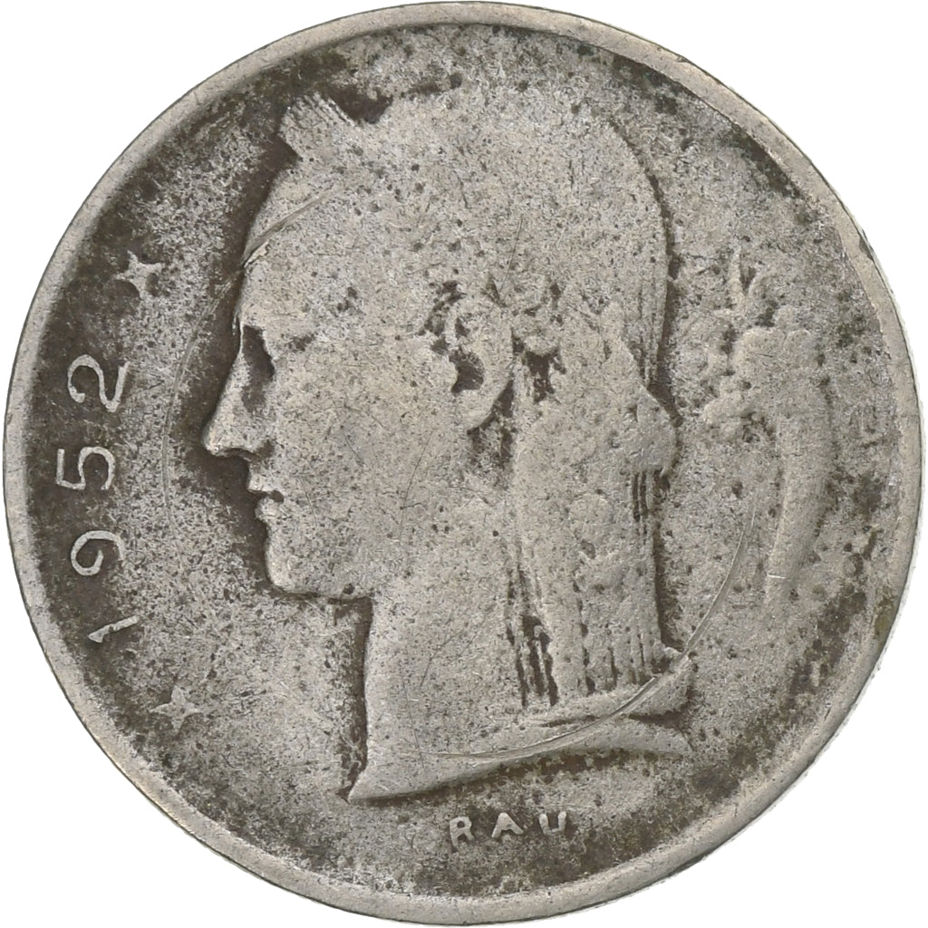 Belgien, Franc, 1952, Kupfer-Nickel, S+, KM:143.1