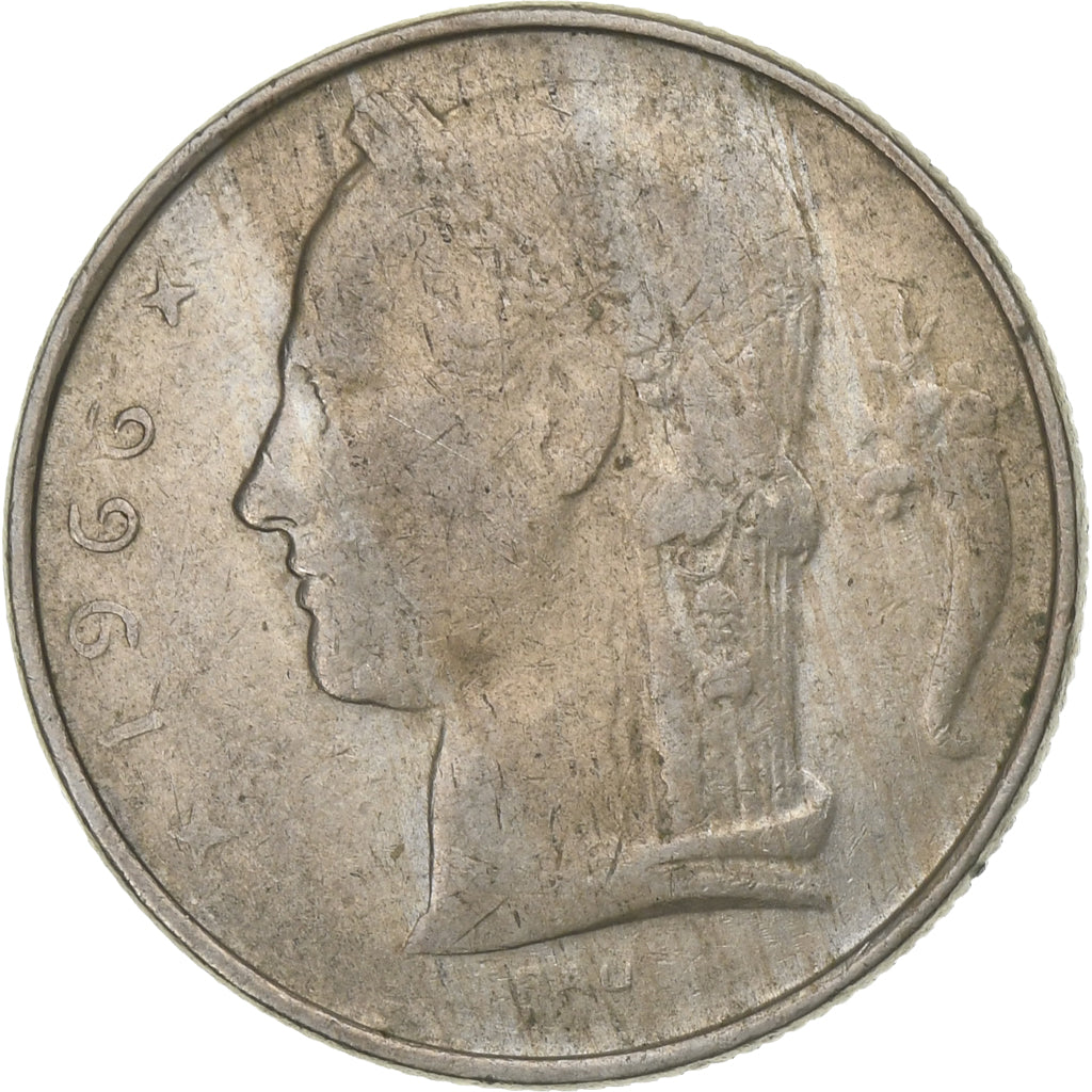 Moneda, Bélgica, 5 Francs, 5 Frank, 1966, BC+, Cobre - níquel, KM:135.1