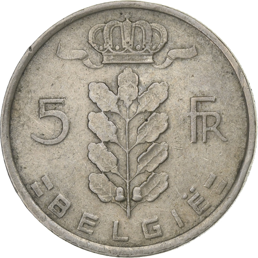 Bélgica, 5 Francs, 5 Frank, type Cérès en néerlandais, 1949, Cobre -