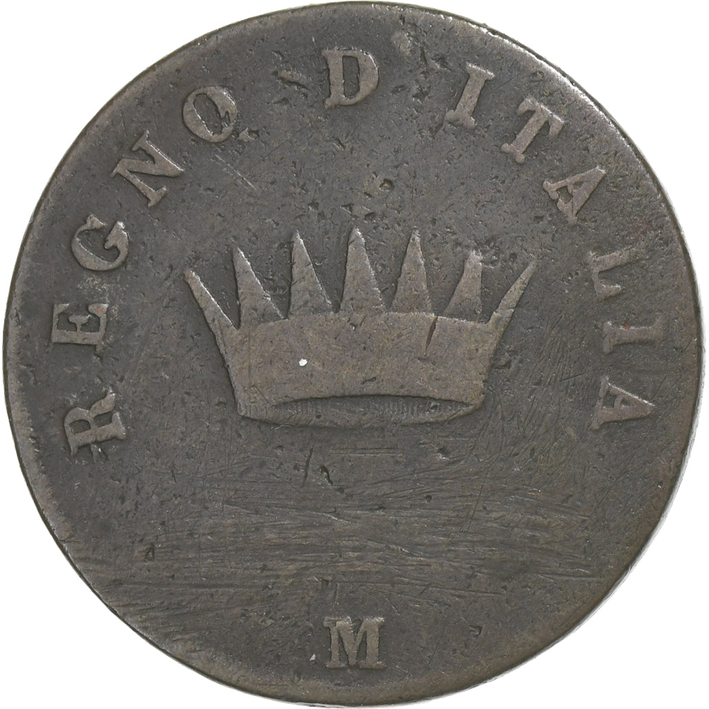 Estados italianos, KINGDOM OF NAPOLEON, Napoleon I, Centesimo, 1808, Milan