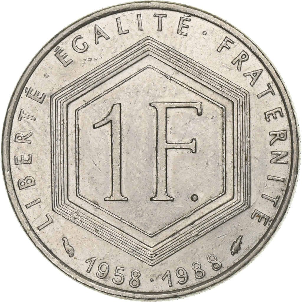 Frankreich, Franc, Charles de Gaulle, 1988, Nickel, SS, Gadoury:475, KM:963