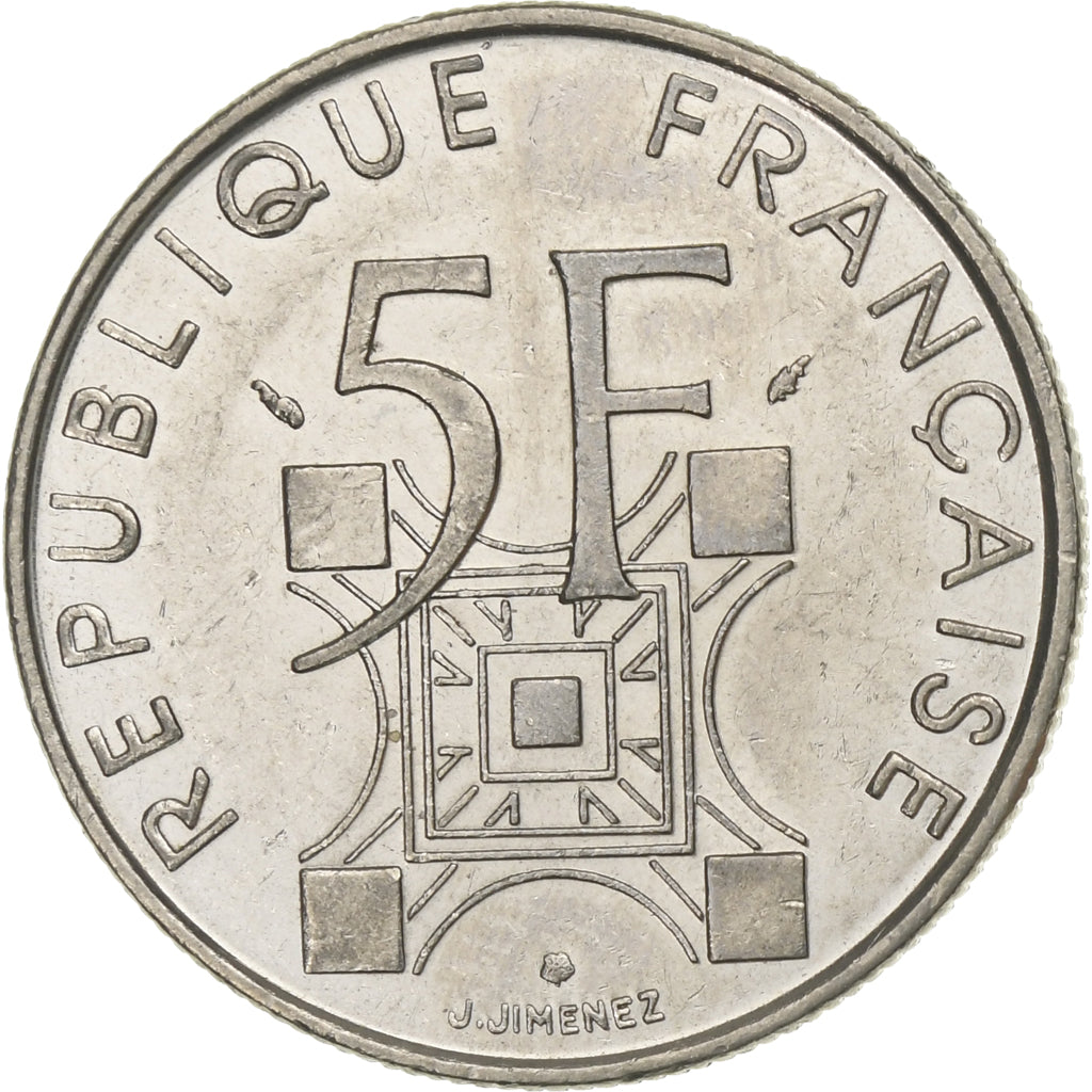 Francia, 5 Francs, Tour Eiffel, 1989, Paris, Nichel, SPL-, Gadoury:772, KM:968
