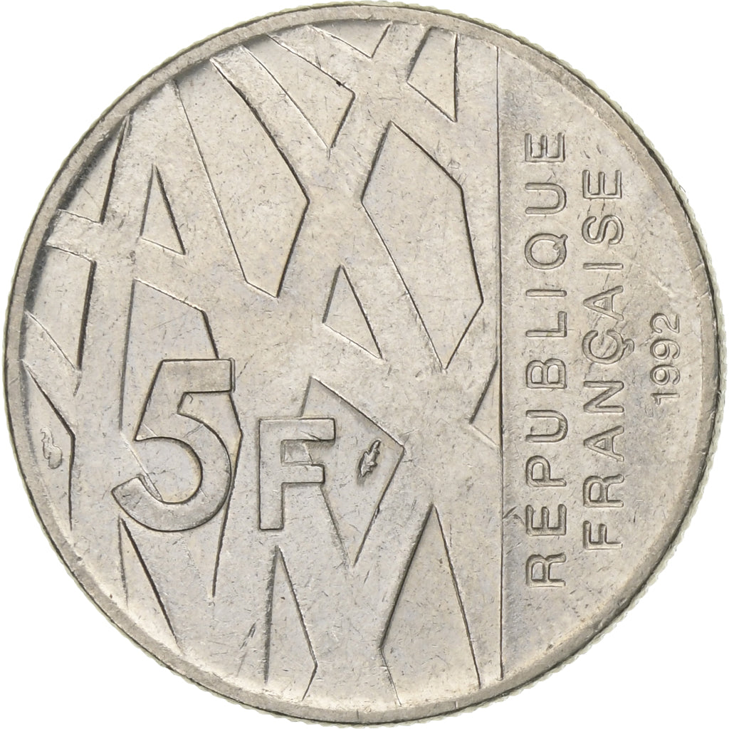 Francia, 5 Francs, Mendès France, 1992, Monnaie de Paris, Rame-nichel, BB