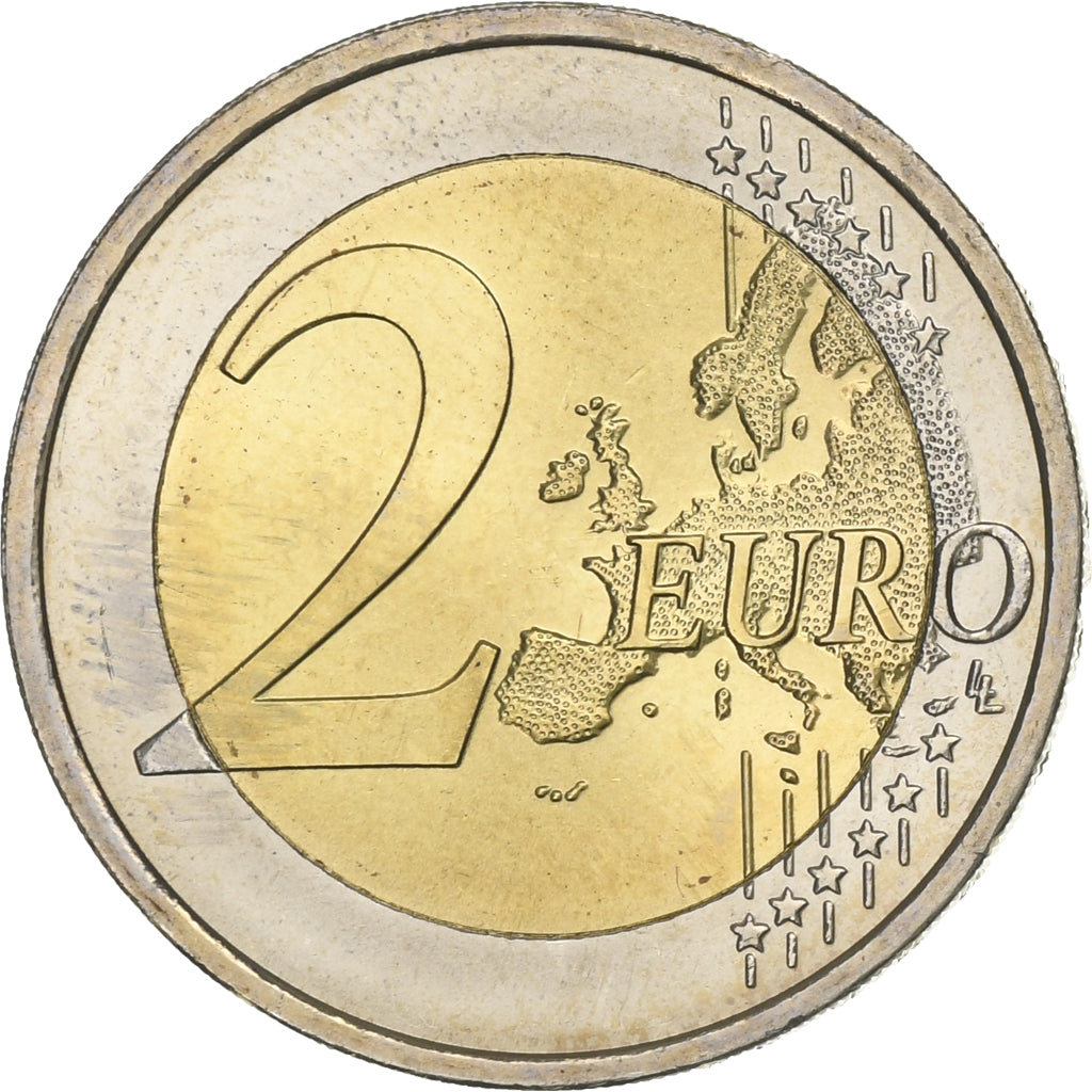 Austria, 2 Euro, Mozart, Colourized, Bi-Metallic, AU(55-58)