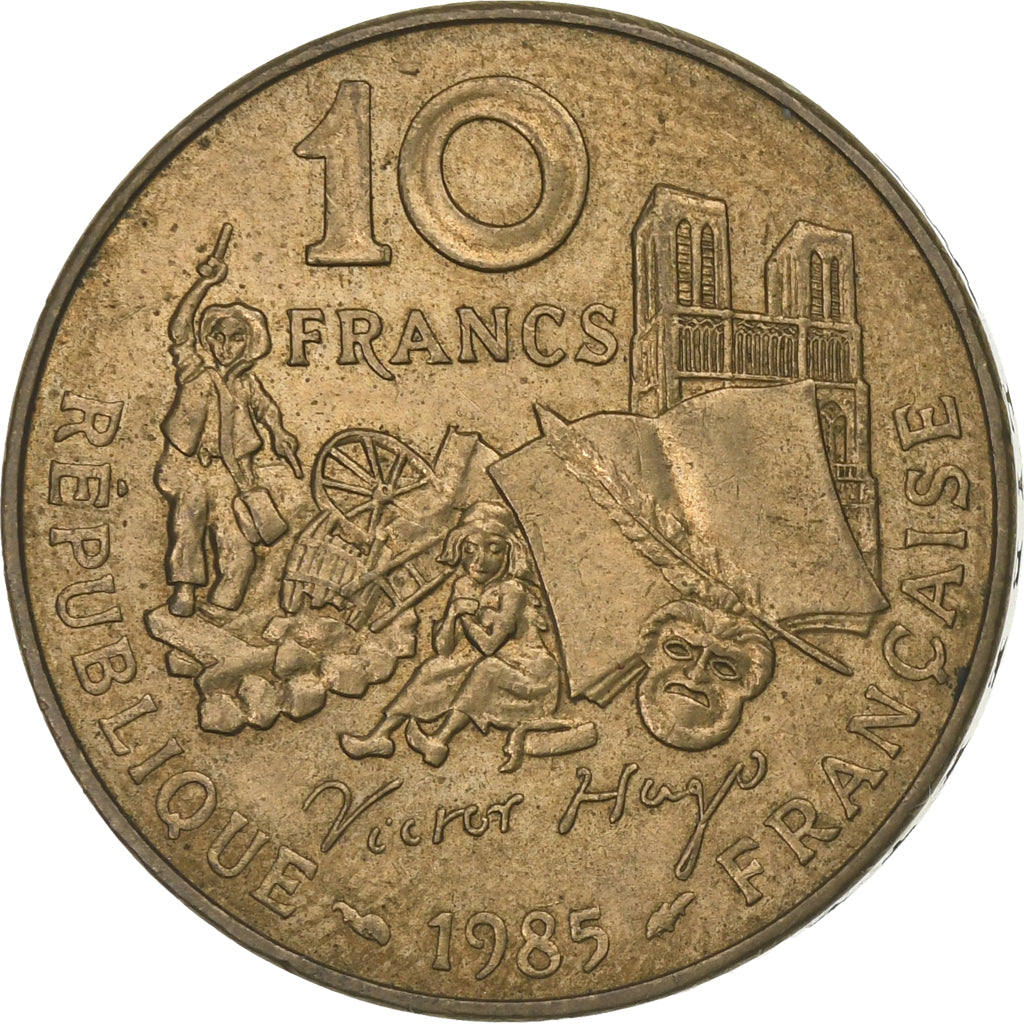 Frankreich, 10 Francs, 1985, Victor Hugo, Copper-nickel, VZ, Gadoury:819, KM:956
