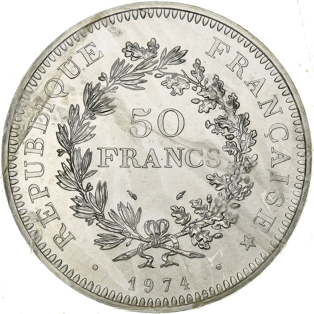 Monnaie, France, Hercule, 50 Francs, 1974, Paris, série FDC, FDC, Argent