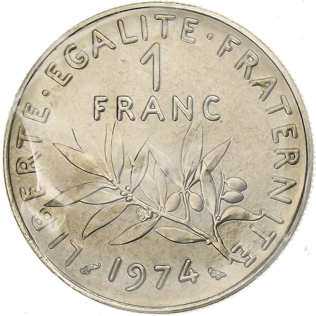 Francia, Semeuse, Franc, 1974, Paris, série FDC, FDC, Níquel, KM:925.1