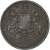 INDIA-BRITISH, 1/2 Anna, 1835, Bombay, Copper, VF(30-35), KM:447.1