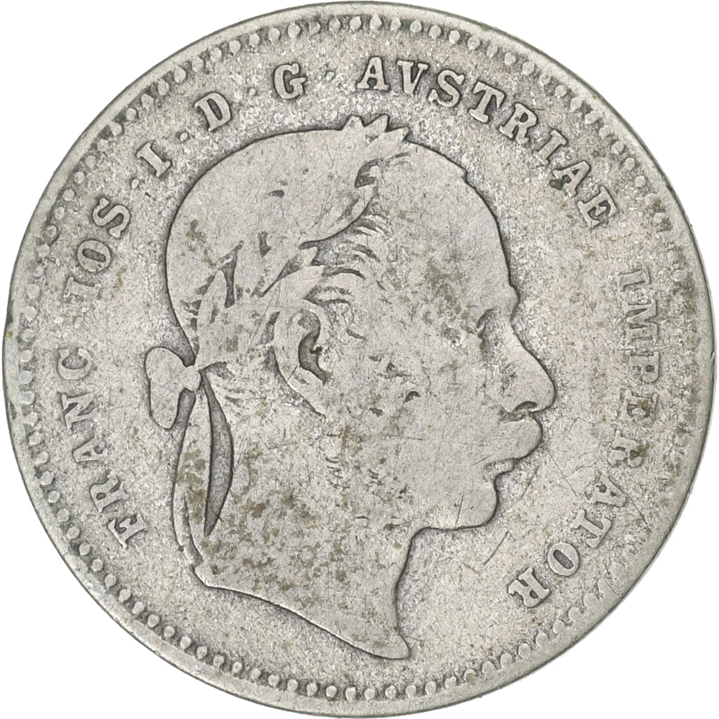 Austria, Franz Joseph I, 20 Kreuzer, 1868, Vienna, Silver, VF(30-35), KM:2212