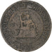 INDOCINA FRANCESE, Cent, 1886, Paris, Bronzo, B, Lecompte:38, KM:1