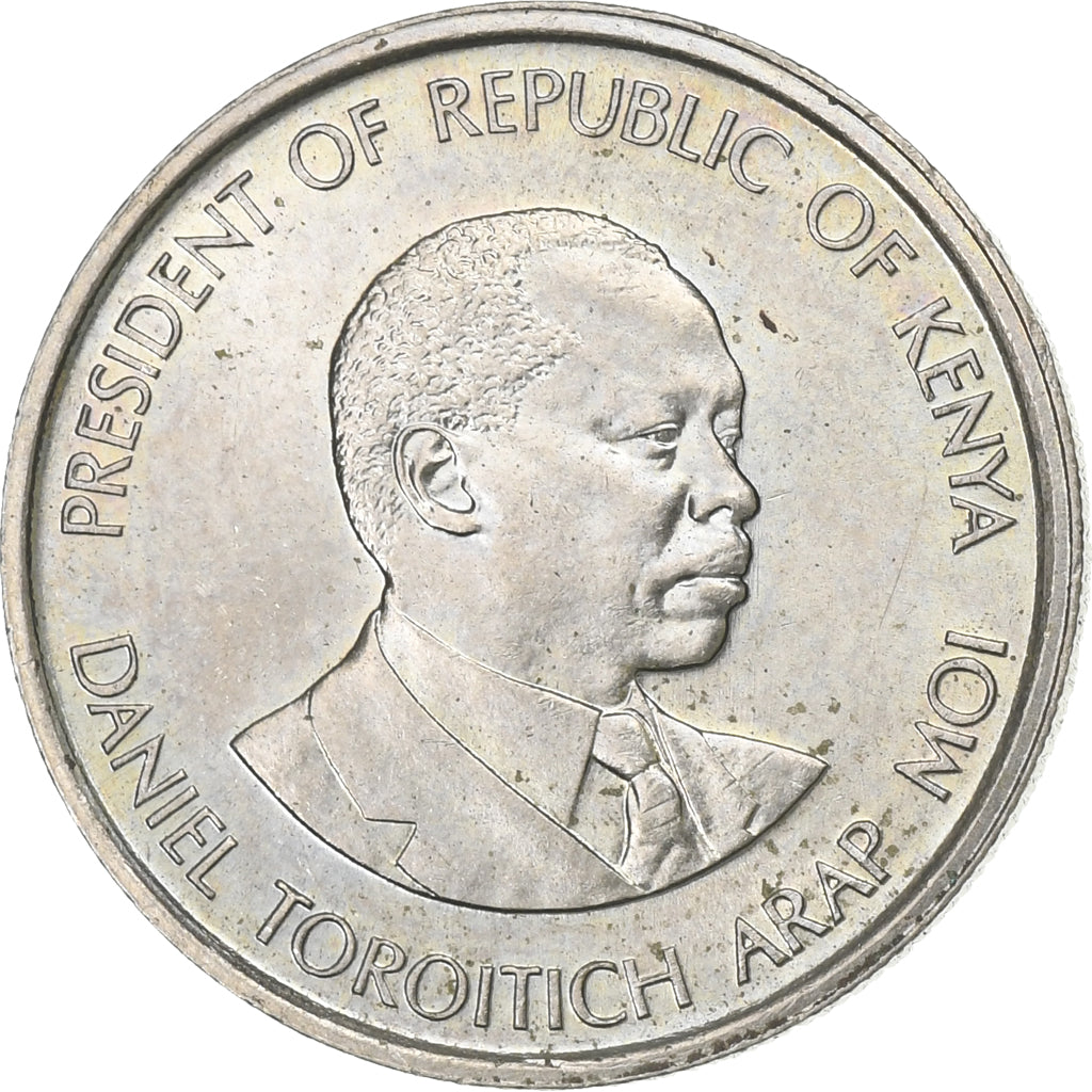 Kenya, 50 Cents, 1989, British Royal Mint, Copper-nickel, EF(40-45), KM:19