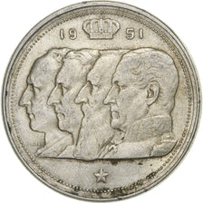 Belgium, 100 Francs, 100 Frank, 1951, Silver, EF(40-45), KM:139.1