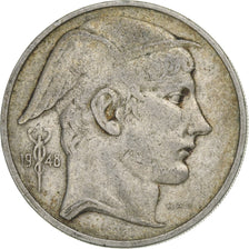 Belgium, 50 Francs, 50 Frank, 1948, Silver, EF(40-45), KM:137