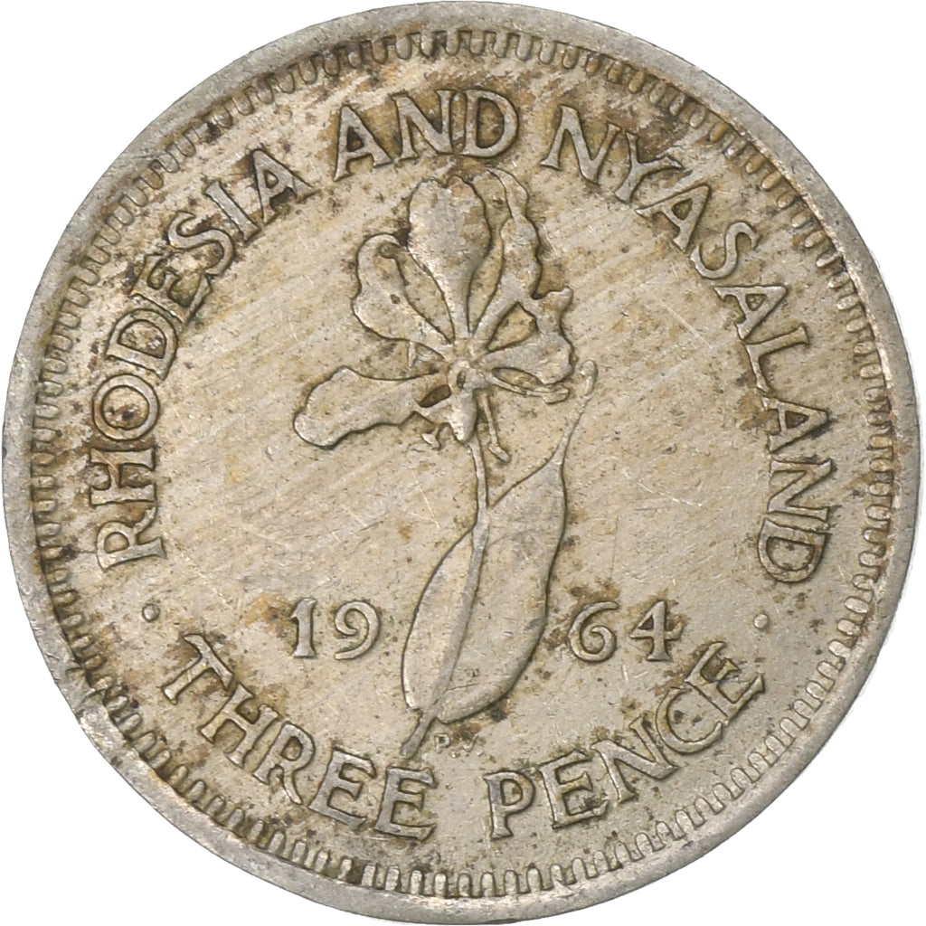 Federacja Rodezji i Niasy, Elizabeth II, 3 Pence, 1964, British Royal Mint