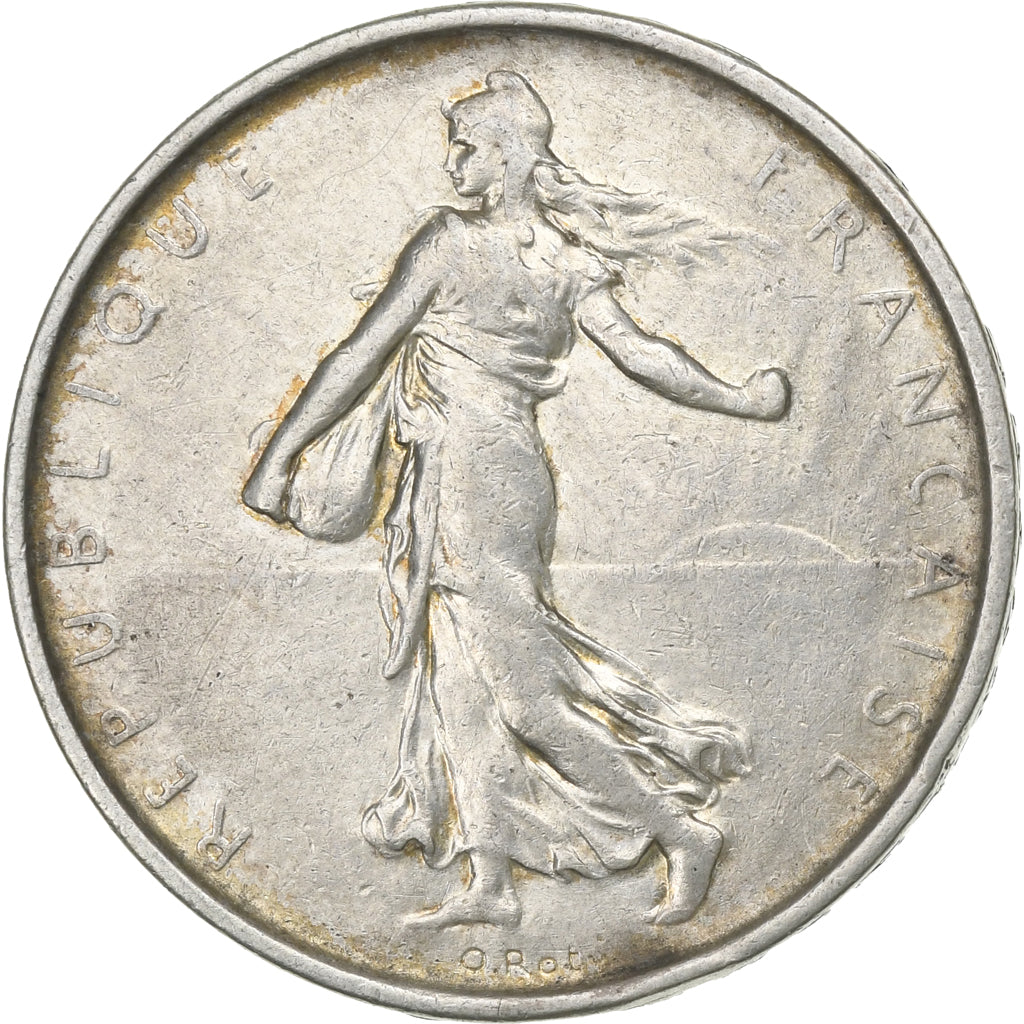 Francia, 5 Francs, Semeuse, 1966, Paris, Plata, MBC+, Gadoury:770, KM:926