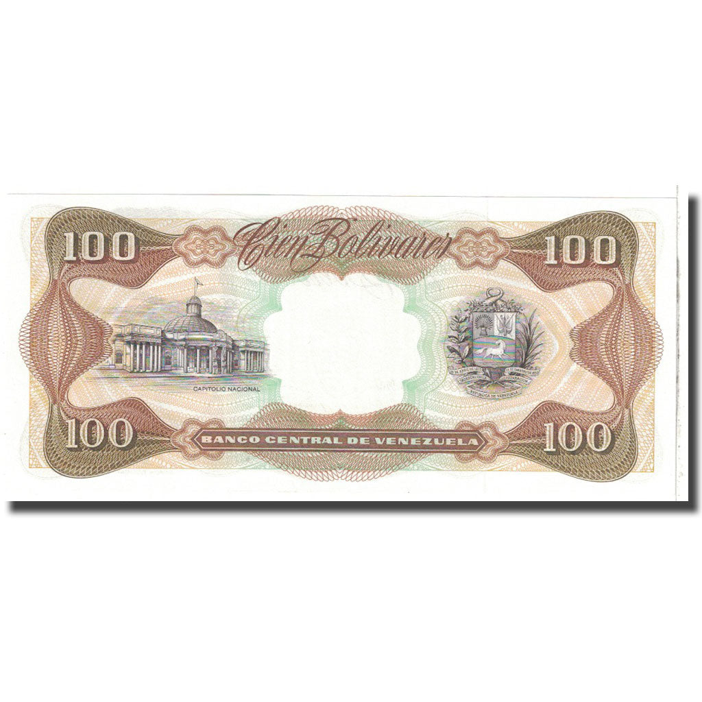 Banknote, Venezuela, 100 Bolivares, 1992, 1992-05-12, KM:66d, UNC(65-70)
