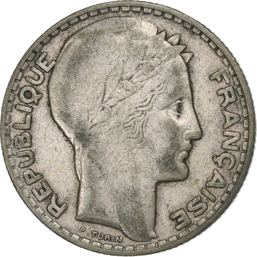 Frankrijk, 10 Francs, Turin, 1929, Paris, Zilver, ZF+, Gadoury:801, KM:878