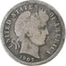 United States, Dime, Barber Dime, 1907, San Francisco, Silver, VF(30-35), KM:113