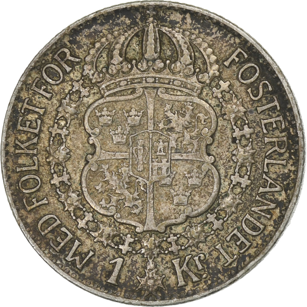 Sweden, Gustaf V, Krona, 1940, Silver, F(12-15), KM:786.2