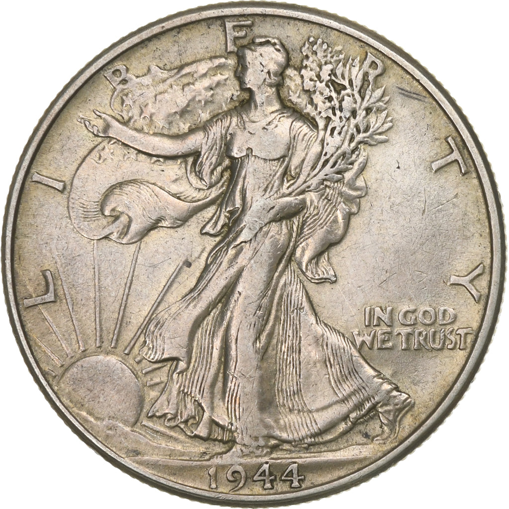 United States, Half Dollar, Walking Liberty, 1944, Philadelphia, Silver