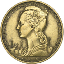 Somalia francesa, 20 Francs, 1952, Paris, Aluminio - bronce, MBC+, KM:7