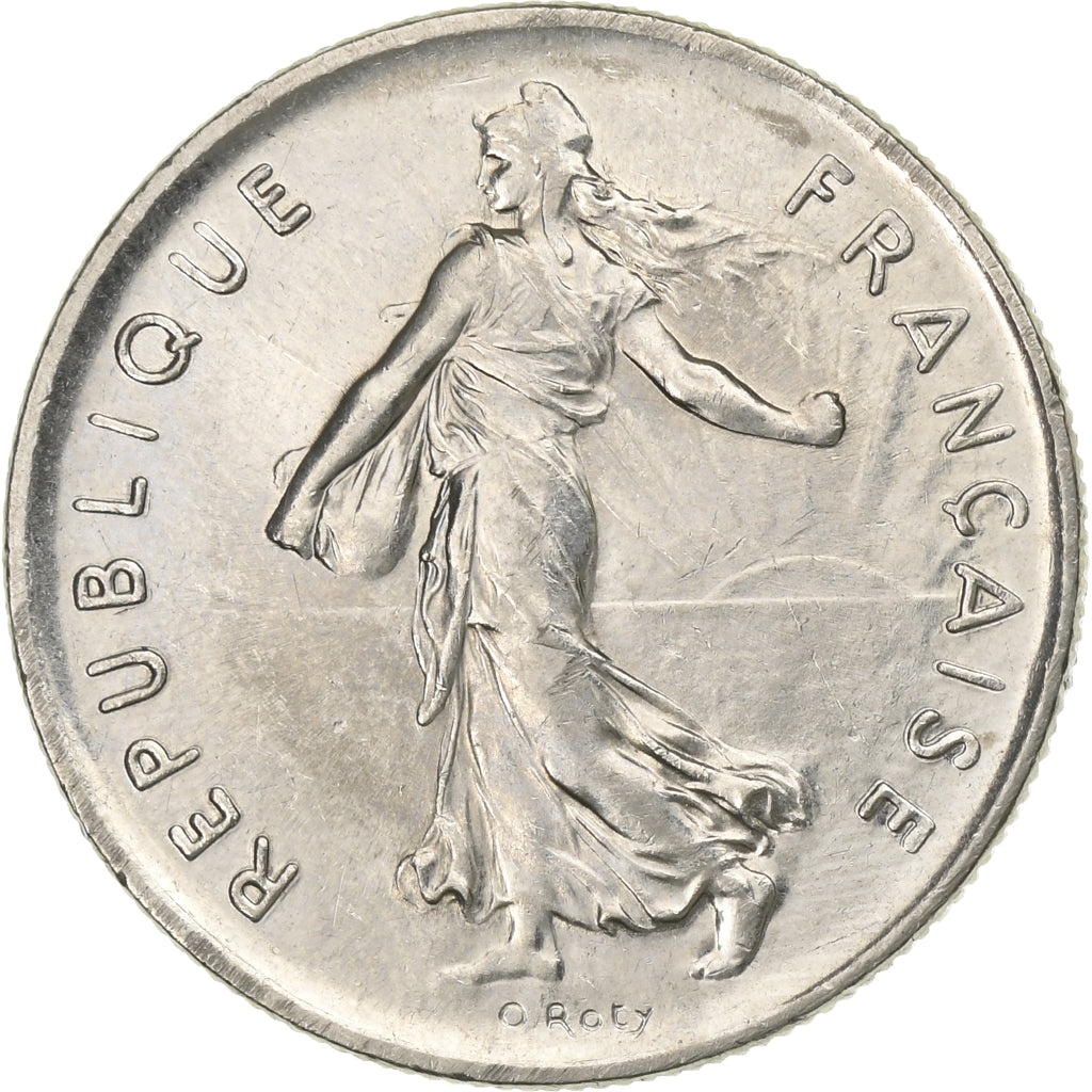França, 5 Francs, Semeuse, 1995, Paris, Cobre-Níquel Revestido a Níquel