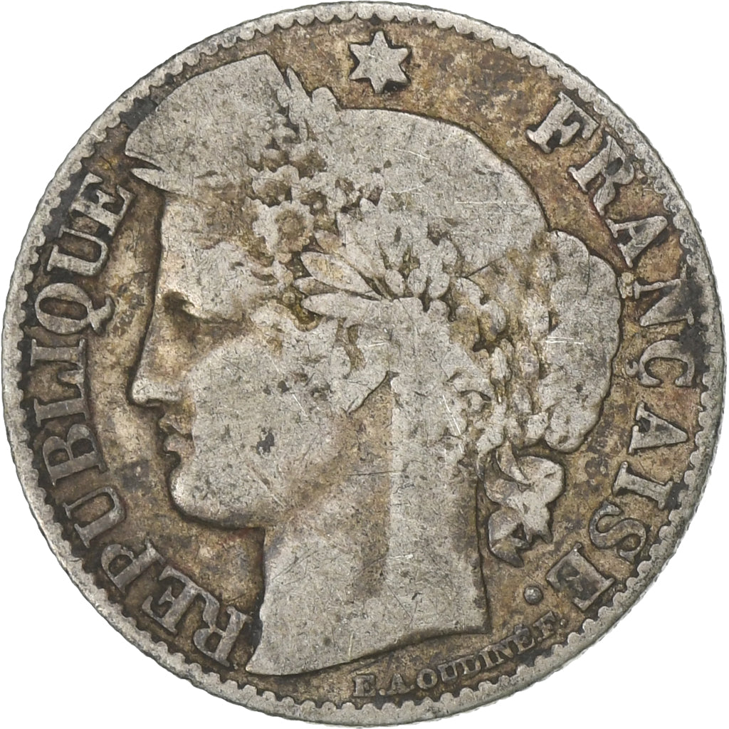 Moneta, Francja, Cérès, 50 Centimes, 1873, Paris, VF(20-25), Srebro, KM:834.1