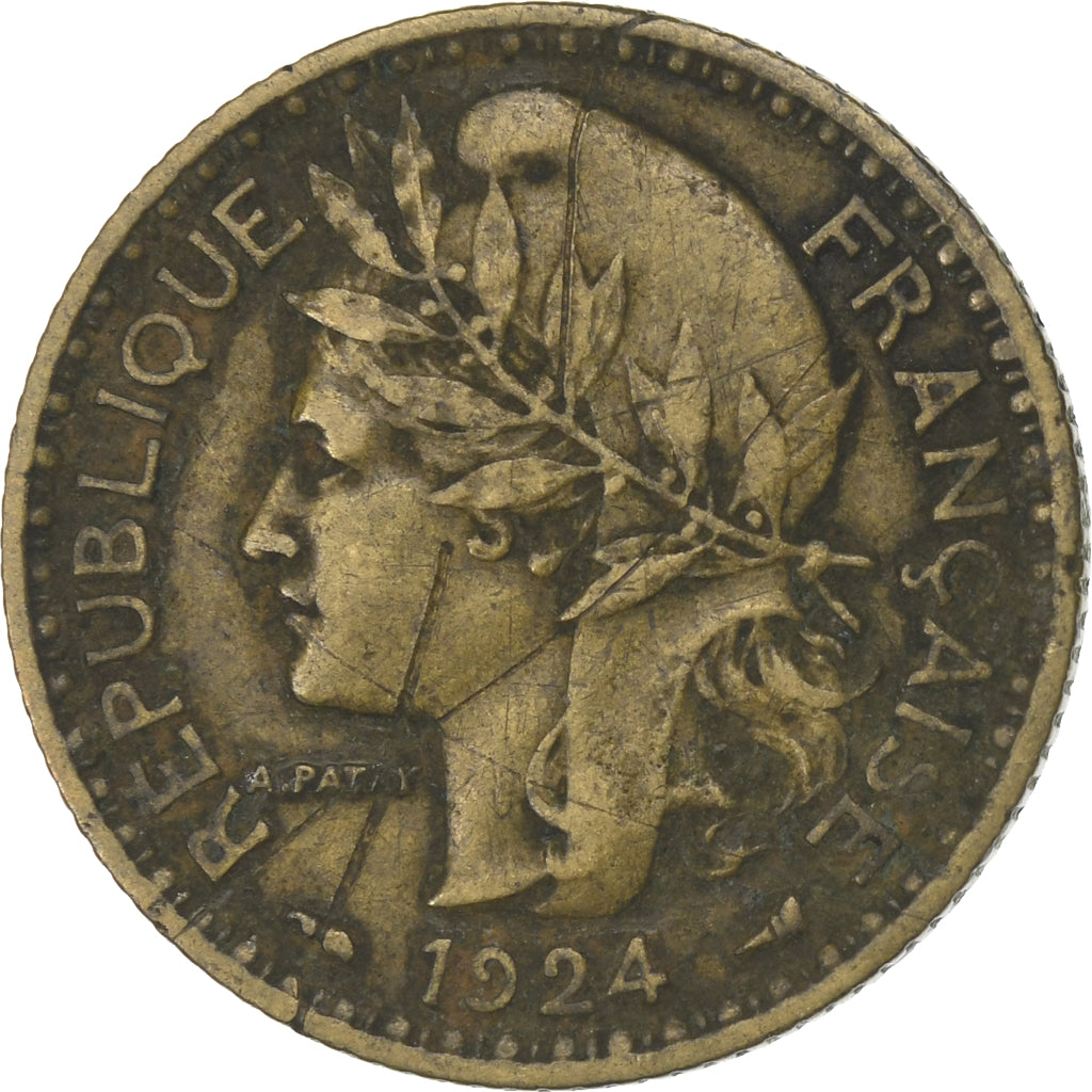 Coin, Cameroon, Franc, 1924, Paris, VF(30-35), Aluminum-Bronze, KM:2
