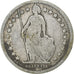 Suiza, Franc, 1877, Bern, Plata, BC, KM:24