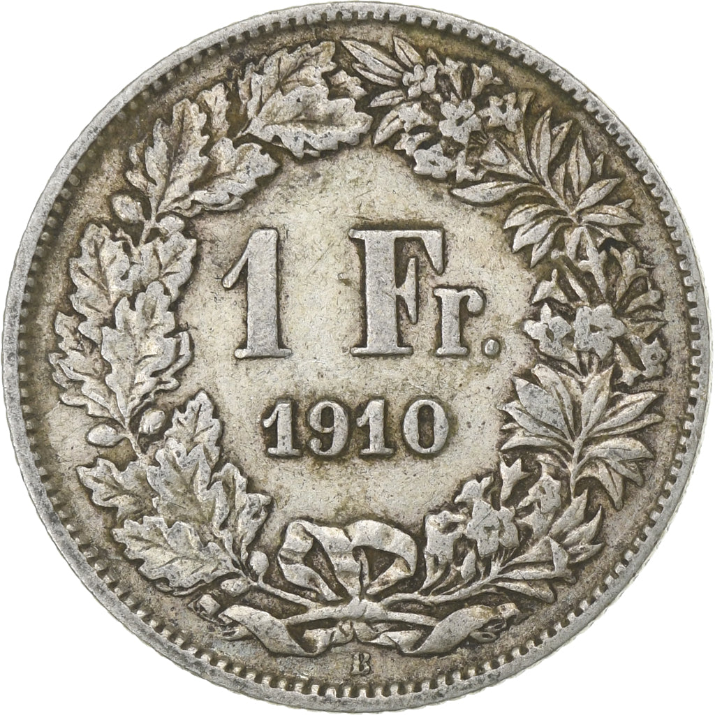 Suiza, Franc, 1910, Bern, Plata, MBC, KM:24
