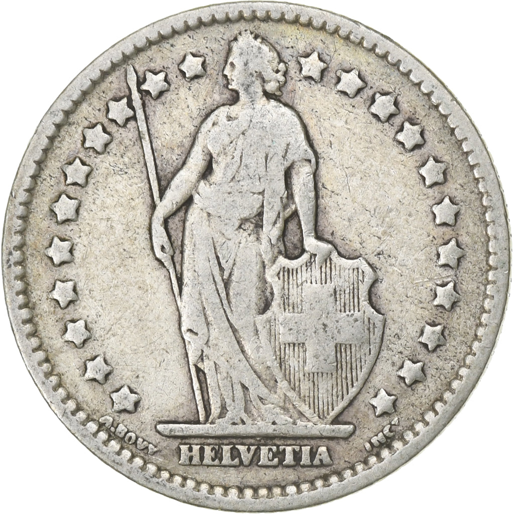 Suiza, Franc, 1914, Bern, Plata, MBC, KM:24