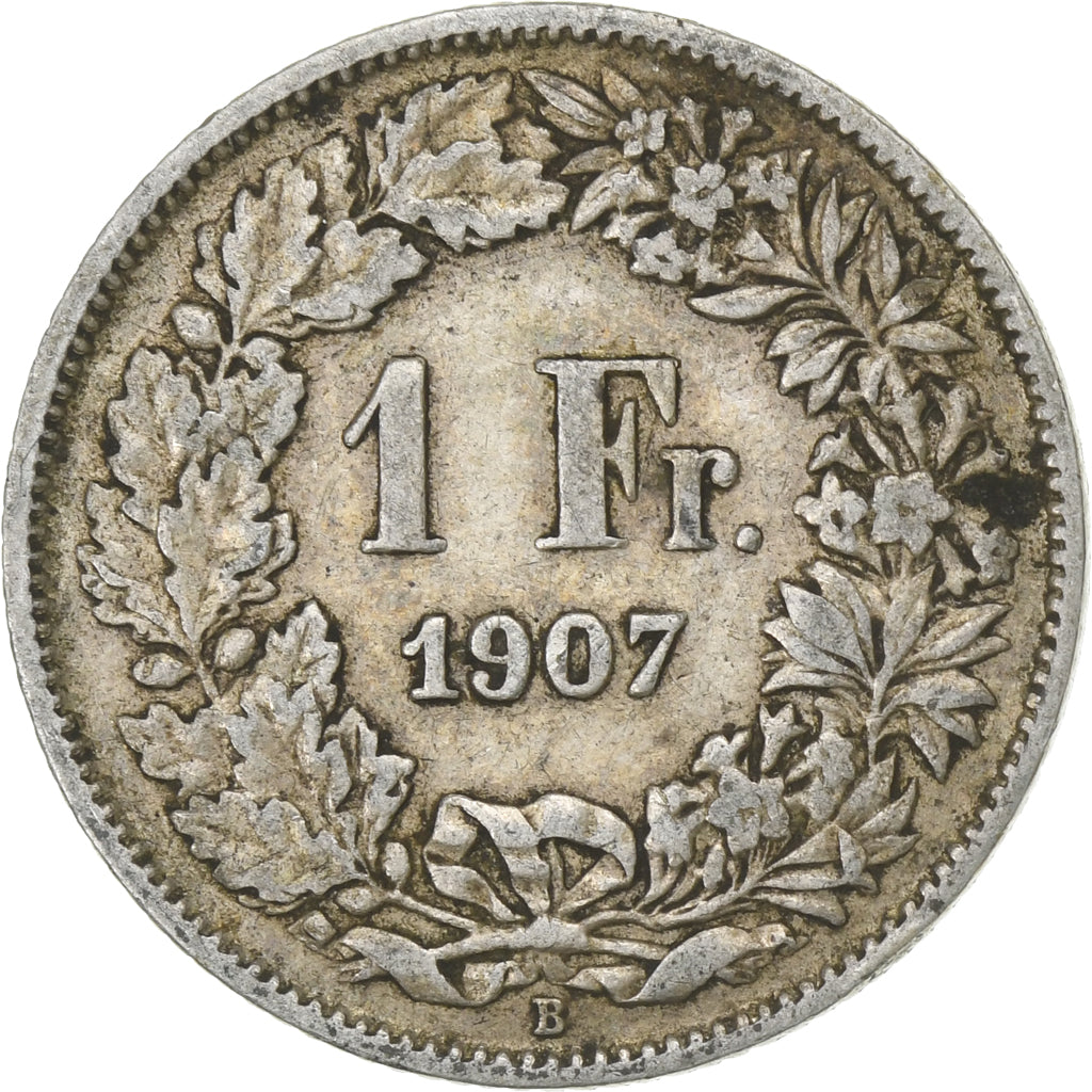 Suisse, Franc, 1907, Bern, Argent, TTB, KM:24