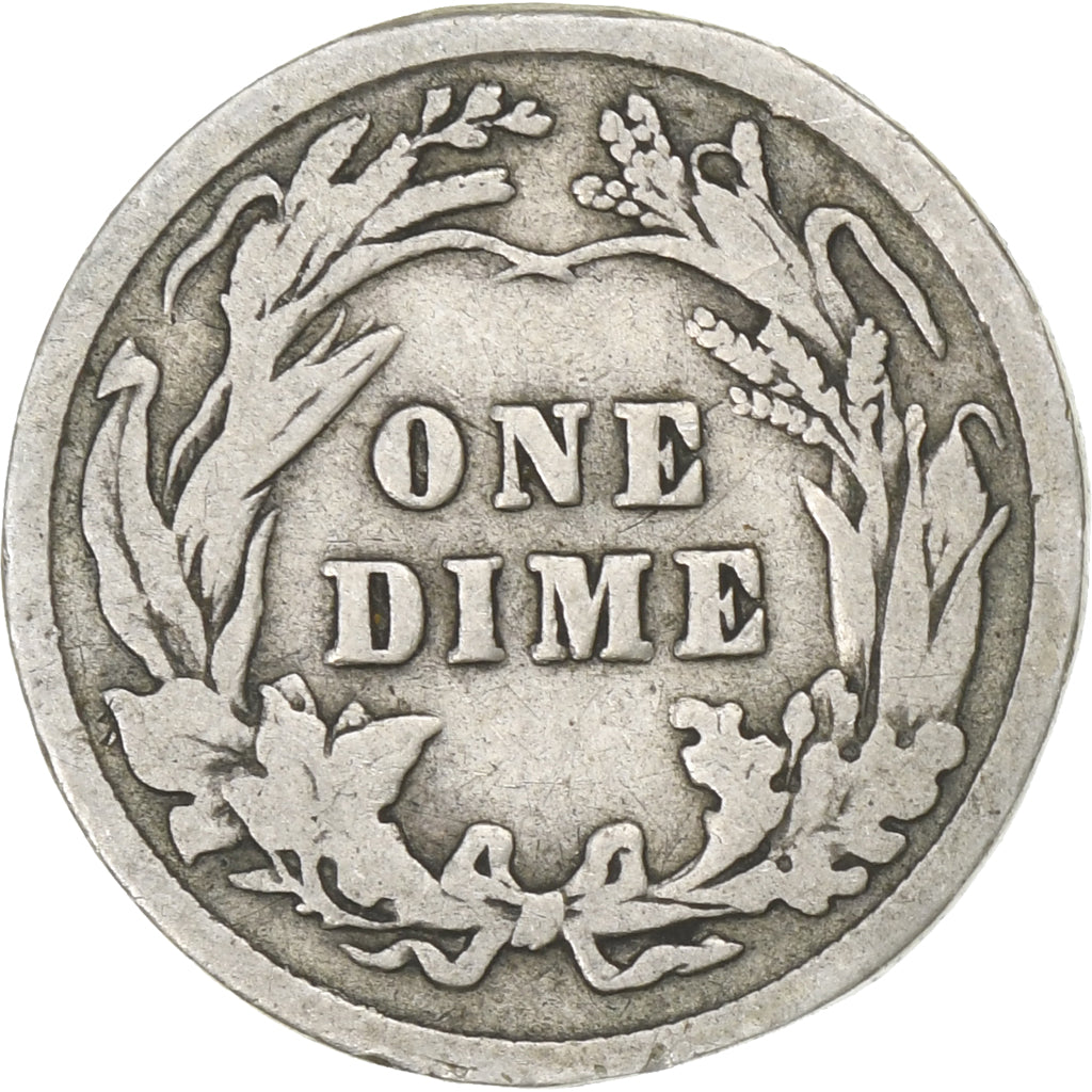 Stati Uniti, Dime, Barber Dime, 1911, U.S. Mint, Argento, MB+, KM:113