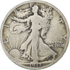 United States, Half Dollar, Walking Liberty Half Dollar, 1917, U.S. Mint