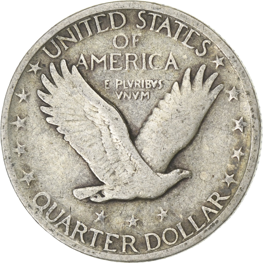 États-Unis, Quarter, Standing Liberty Quarter, 1928, Philadelphie, Argent, TB