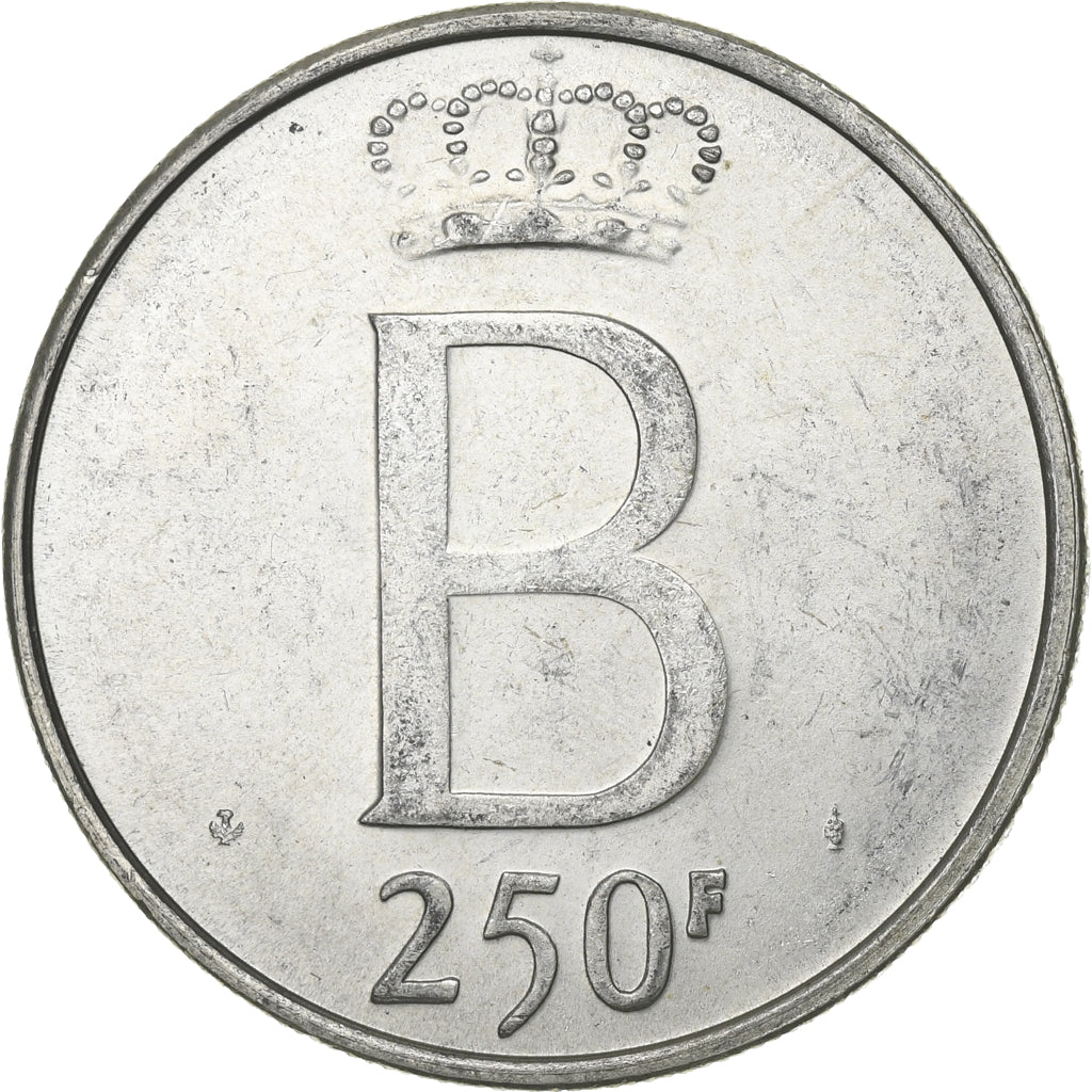 Belgium, 250 Francs, 250 Frank, 1976, Silver, EF(40-45), KM:157.1