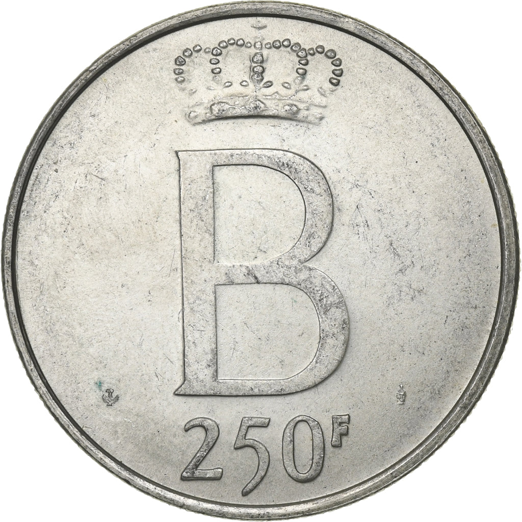 Belgium, 250 Francs, 250 Frank, 1976, Silver, EF(40-45), KM:157.1