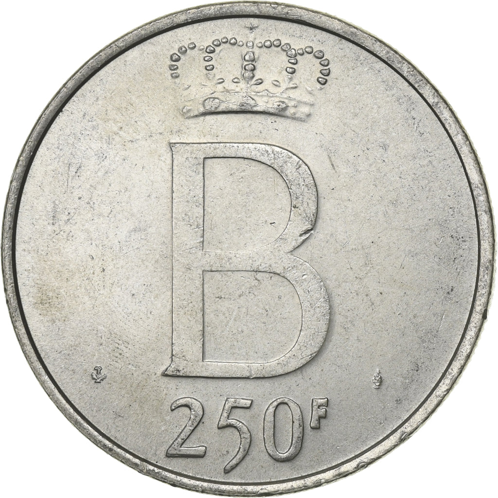Belgio, 250 Francs, 250 Frank, 1976, Argento, BB, KM:157.1